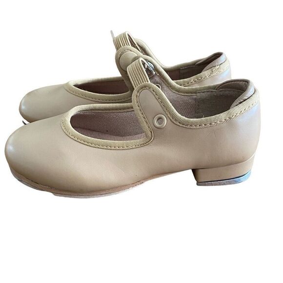 Bloch Tap Shoes Tan Elastic Snap Toddler Dance Size 6.5 M - Picture 1 of 13